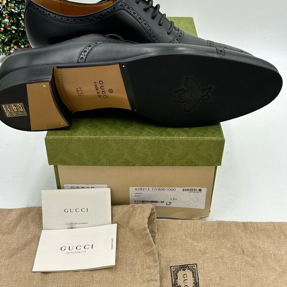 Men’s Gucci lace up oxfords size 13.5 made in Italy - Picture 6 of 10